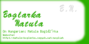 boglarka matula business card